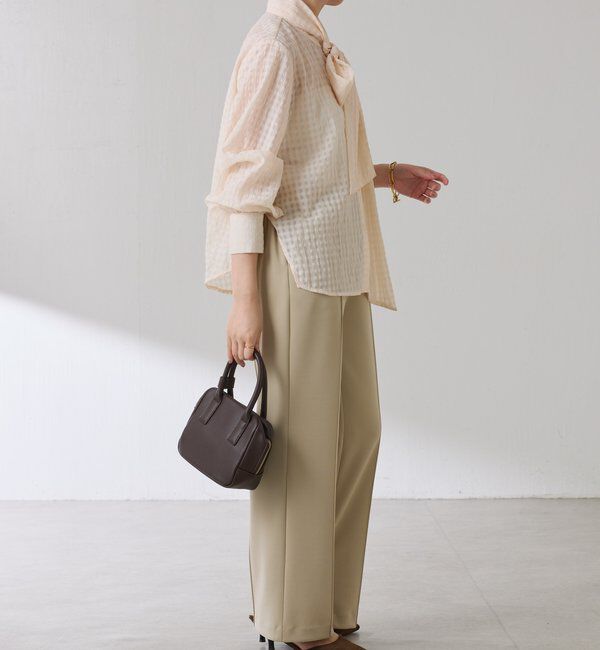  「ボウタイチェックブラウス」|シャツ・ブラウス|