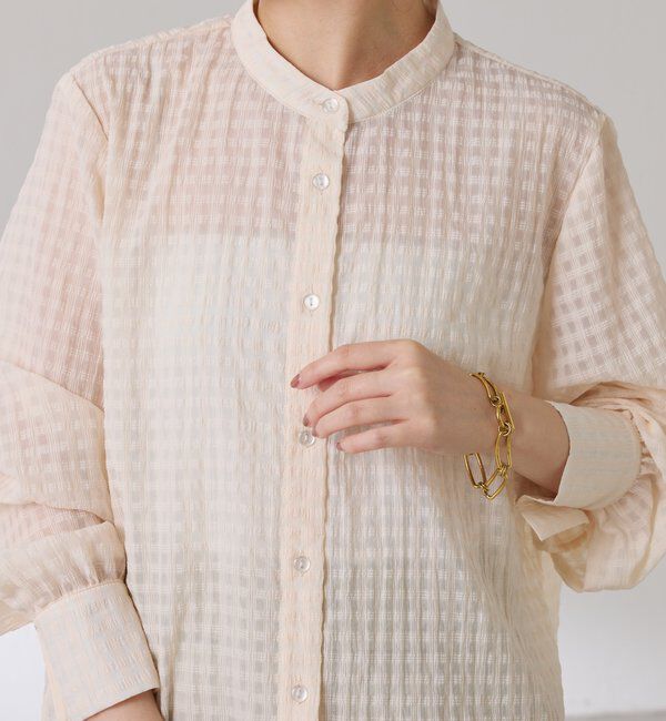  「ボウタイチェックブラウス」|シャツ・ブラウス|