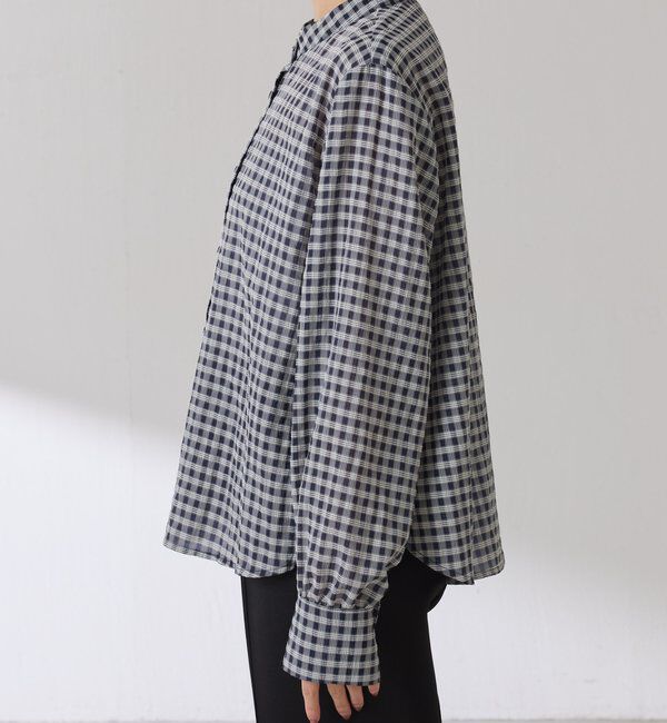  「ボウタイチェックブラウス」|シャツ・ブラウス|