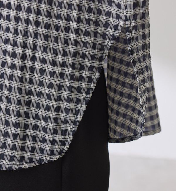  「ボウタイチェックブラウス」|シャツ・ブラウス|