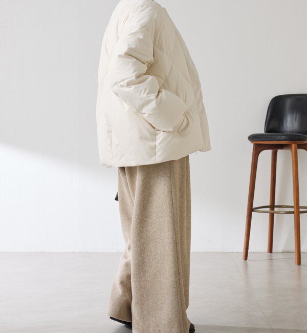  「【マット見え/軽量コート】ライトエンボスノーカラーダウン」|その他|