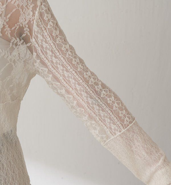  「QanosレースパッチワークロンT」|Tシャツ・カットソー|