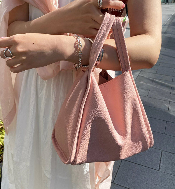  「【ベストセラーアイテム】ミニショルダー付ソフトレザー調ミニバッグ」|トートバッグ|