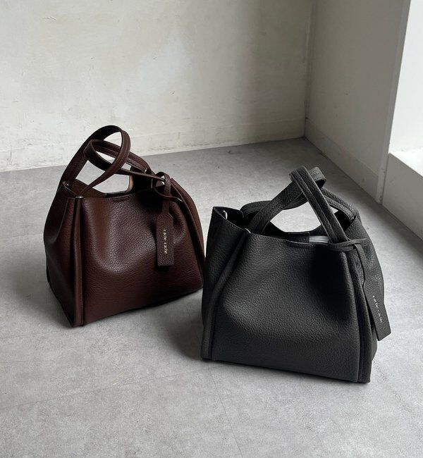  「【ベストセラーアイテム】ミニショルダー付ソフトレザー調ミニバッグ」|トートバッグ|