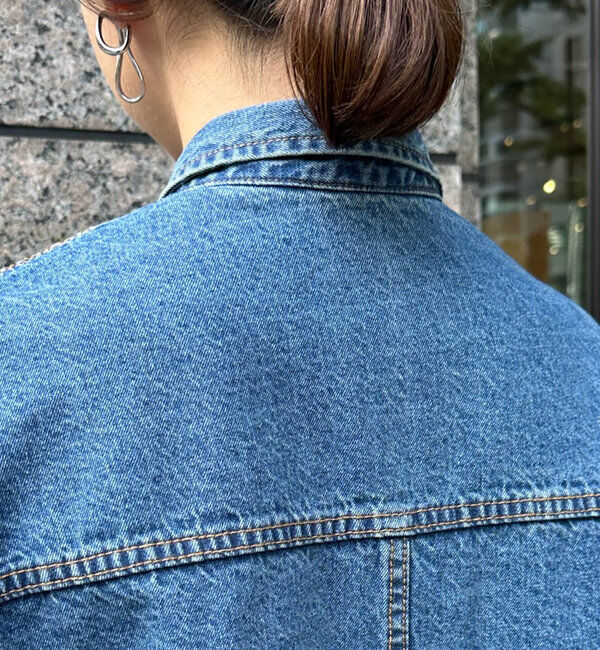  「【新色追加】ダメージデニムシャツ」|シャツ・ブラウス|