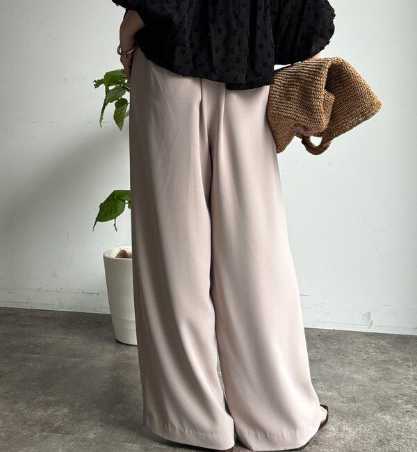  「【累計販売数3万枚突破/23色4サイズ展開！】タックワイドパンツ」|チノ|