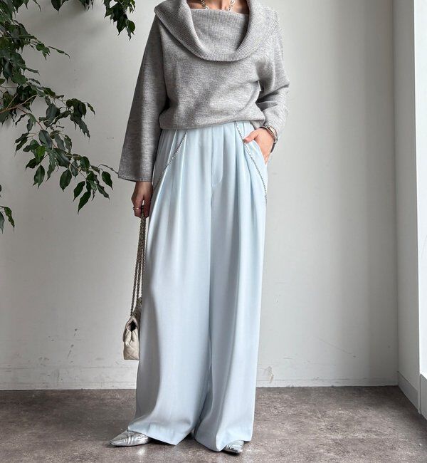  「【累計販売数3万枚突破/23色4サイズ展開！】タックワイドパンツ」|チノ|