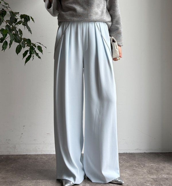  「【累計販売数3万枚突破/23色4サイズ展開！】タックワイドパンツ」|チノ|