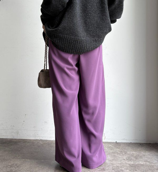  「【累計販売数3万枚突破/23色4サイズ展開！】タックワイドパンツ」|チノ|