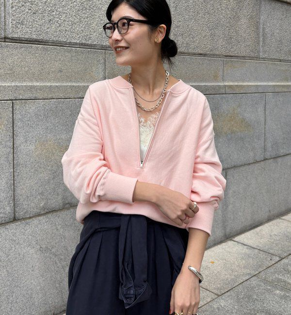  「【新色追加】【インフルエンサー OKOCHI企画】ハーフジップスウェット」|Tシャツ・カットソー|