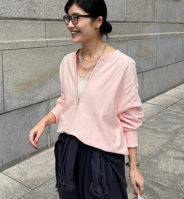  「【新色追加】【インフルエンサー OKOCHI企画】ハーフジップスウェット」|Tシャツ・カットソー|