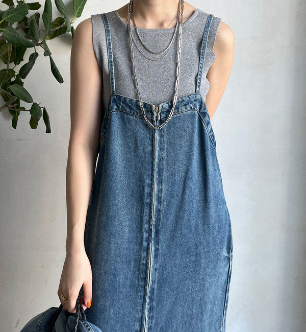  「前後2WAYラメニットタンク」|ニット・セーター|グレー