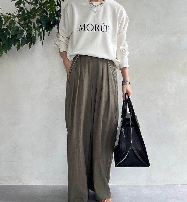  「カットジョーゼットMOREEロゴTEEブラウス」|シャツ・ブラウス|