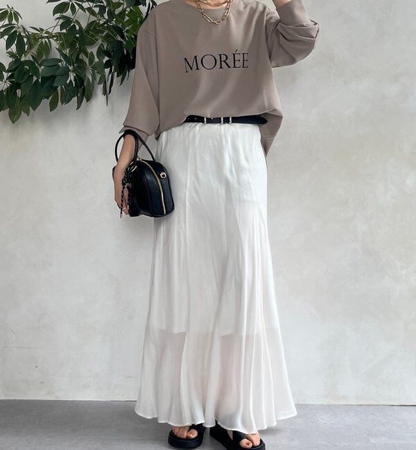  「カットジョーゼットMOREEロゴTEEブラウス」|シャツ・ブラウス|