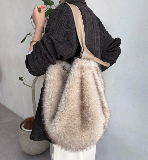  「ワンハンドルエコファーバッグ」|トートバッグ|