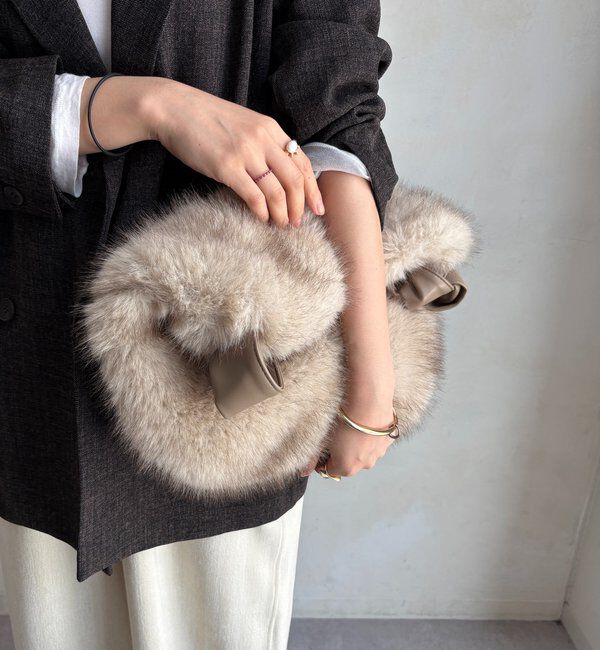  「ワンハンドルエコファーバッグ」|トートバッグ|