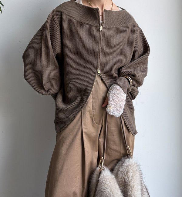  「フロントジップニット」|ニット・セーター|