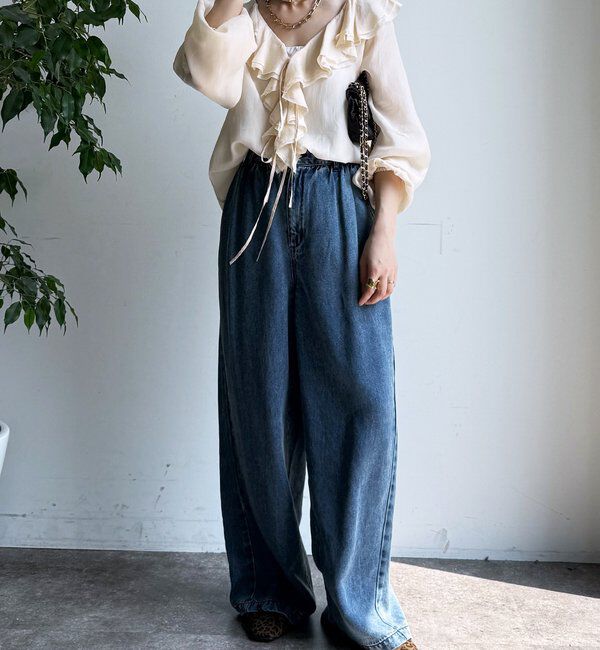  「キュプラフリルブラウス」|シャツ・ブラウス|