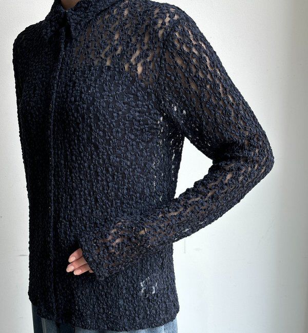  「ラメシアーレースシャツ」|シャツ・ブラウス|