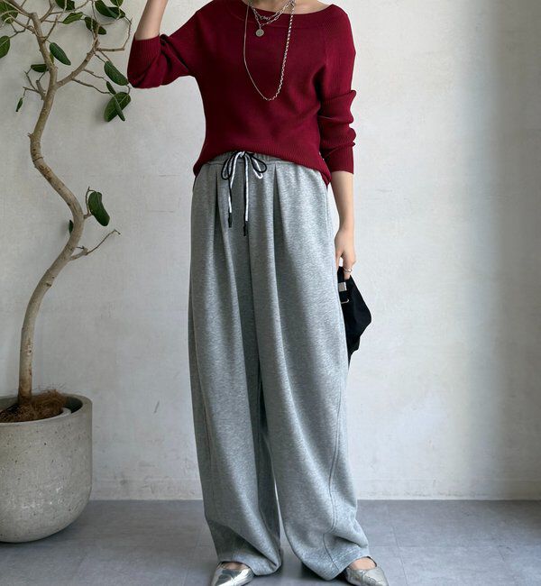  「ボートネックリブニット」|ニット・セーター|