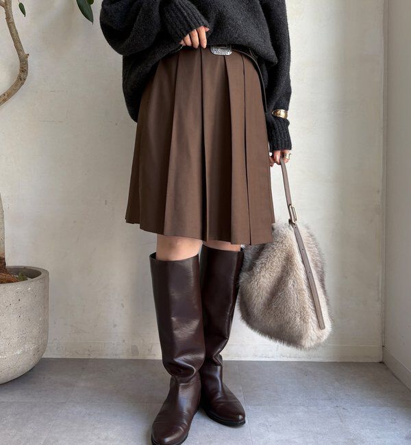  「ミドル丈プリーツスカート」|スカート|