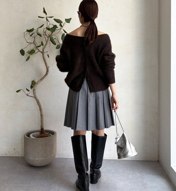  「ミドル丈プリーツスカート」|スカート|