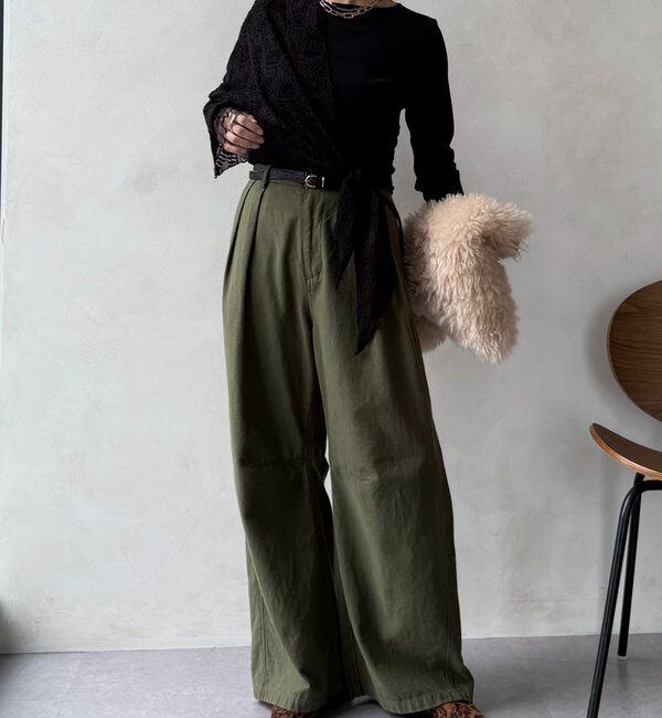  「レースチュール切替シアーTEE」|Tシャツ・カットソー|