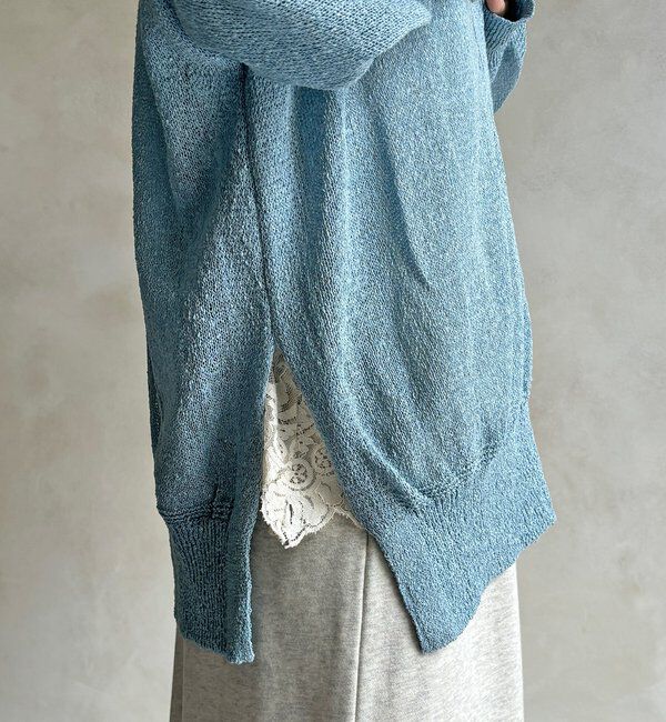  「【WEB限定】ペーパーヤーン前後2WAYカーディガン」|カーディガン|