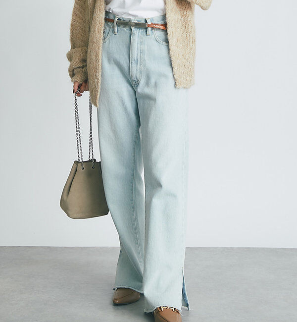  「【全骨格美脚見え！】slit DENIM」|デニム|