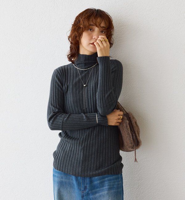 「【新色追加・リバイバル】シルクカシミヤリブニット」|ニット・セーター|