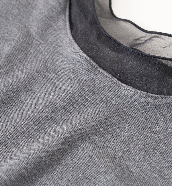  「【抜け感】チュールコンビタンク」|キャミソール|