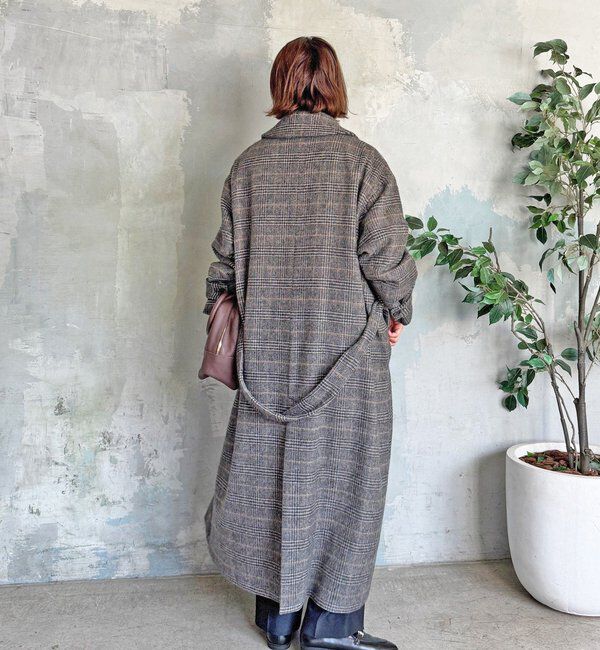  「【インフルエンサーSHIHO企画】チェックステンカラーコート」|その他|