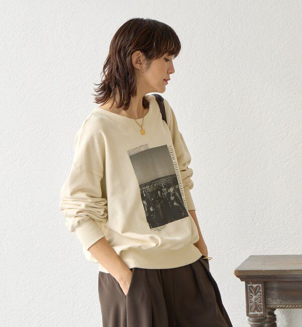  「【大人カジュアルに】2wayPhotoスウェット」|Tシャツ・カットソー|