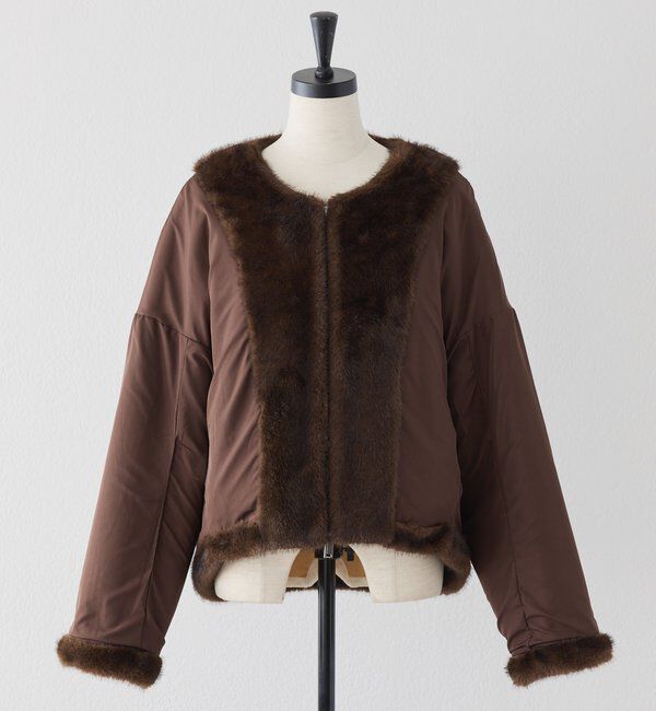  「【シーズンムード高まる】ミンクライクショートコート」|その他|