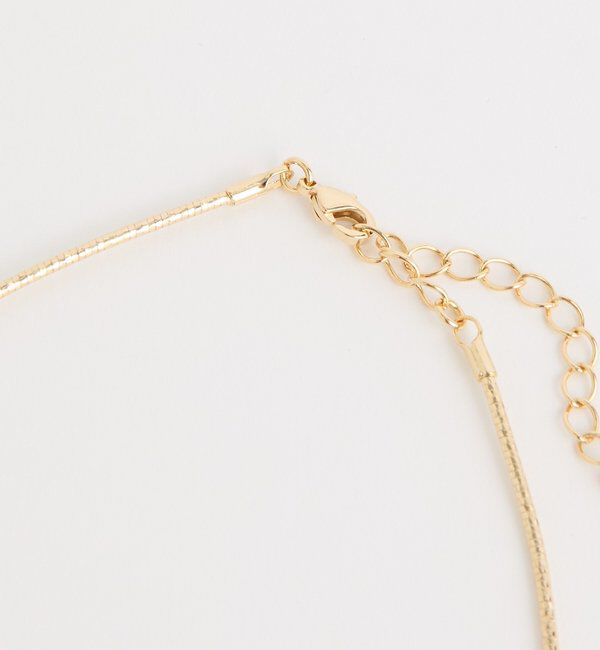  「【洗練された印象に】ワイヤーショートネックレス」|ブローチ・コサージュ|