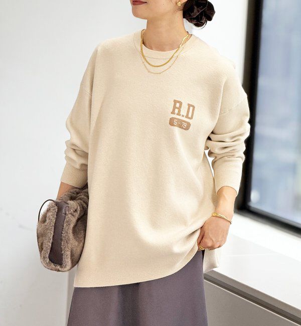  「【バックロゴが目を惹く】アスレチックロゴニット」|ニット・セーター|