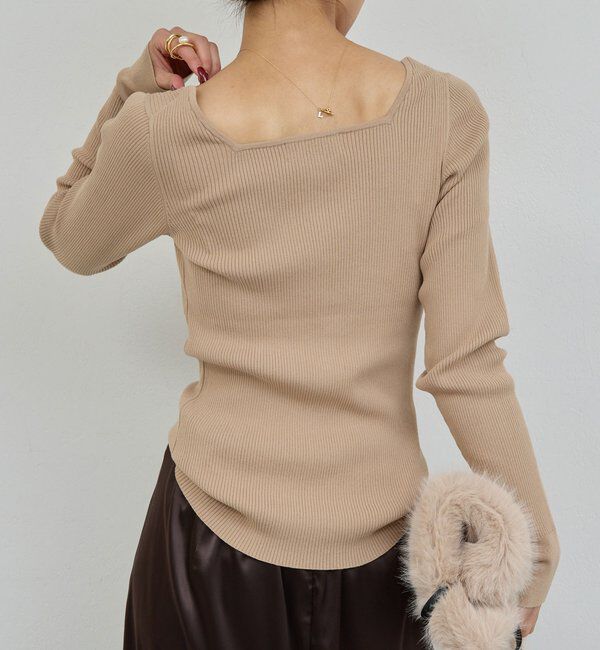  「スクエアヘンリーネックニット」|ニット・セーター|