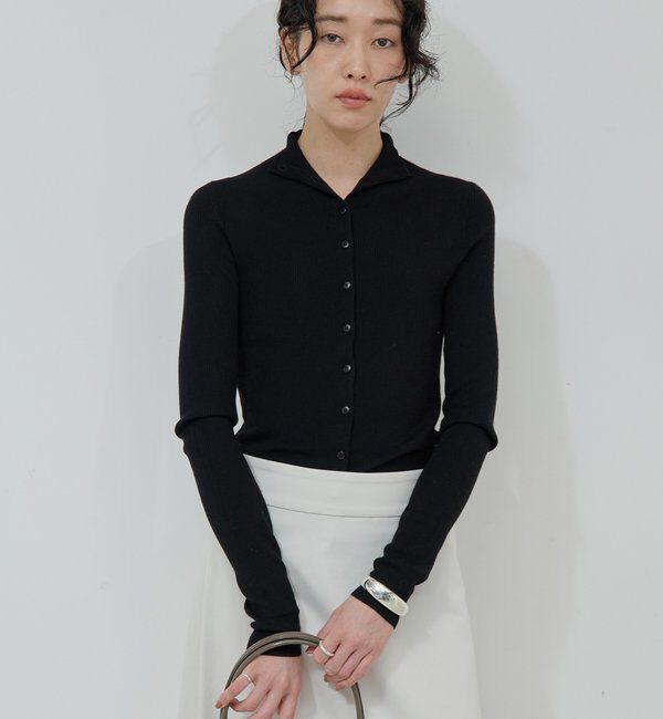  「【比留川游さんコラボ】ハイネックリブカーディガン」|ニット・セーター|