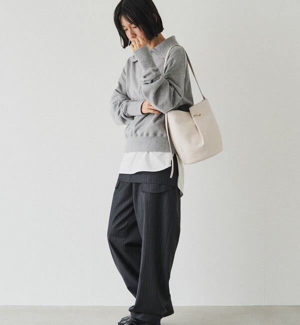  「ツイードスカーフ付きレザー2WAYショルダーバッグ」|ショルダー・メッセンジャー|