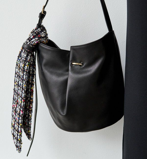  「ツイードスカーフ付きレザー2WAYショルダーバッグ」|ショルダー・メッセンジャー|