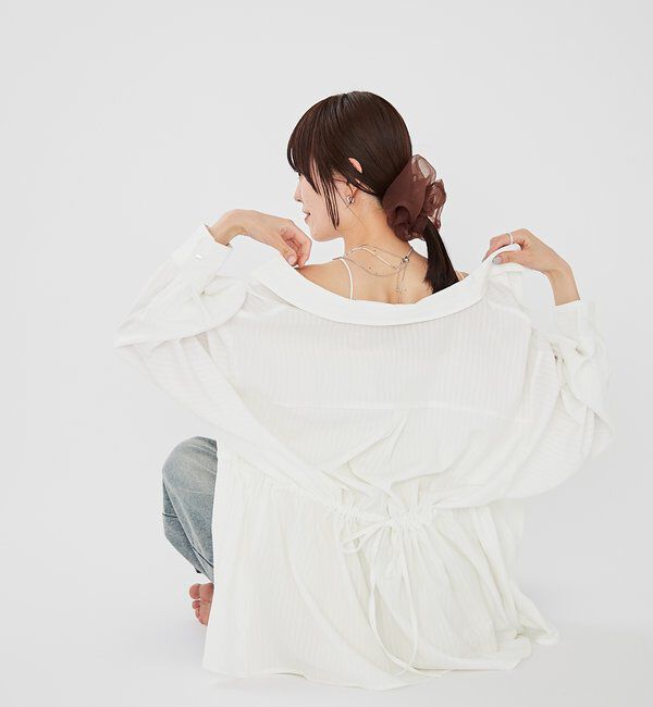  「[森川企画]レイヤードストライプドロストシャツ」|シャツ・ブラウス|