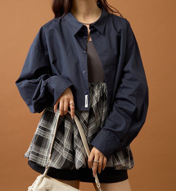  「ストライプショートシャツ」|シャツ・ブラウス|