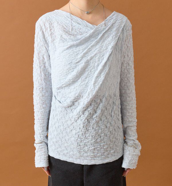  「レースオフショルロングTシャツ」|Tシャツ・カットソー|