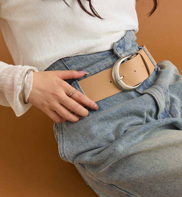  「ラウンドバックルワイドベルト」|ベルト|