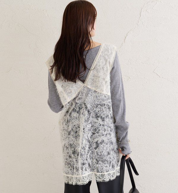  「シャギーレース タンクチュニック」|シャツ・ブラウス|