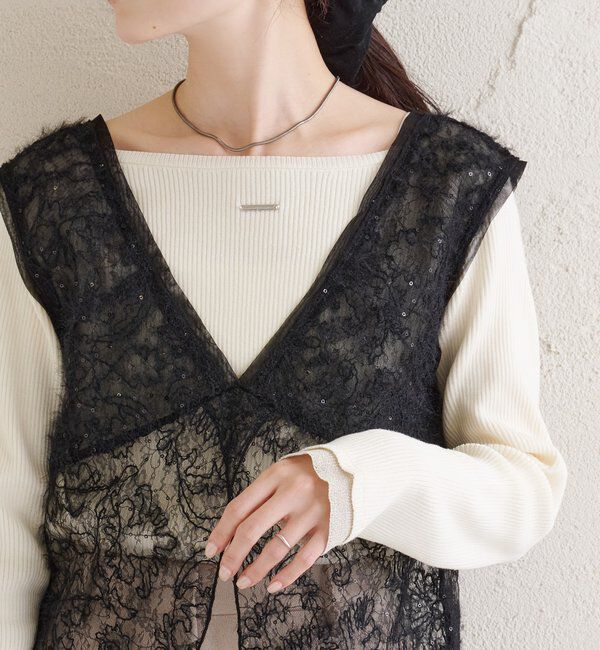  「シャギーレース タンクチュニック」|シャツ・ブラウス|