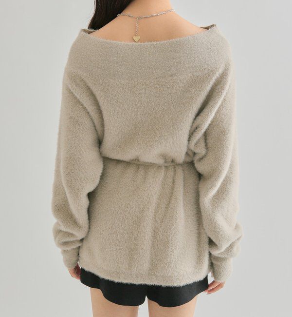  「ミンクライクワイドネックニット」|ニット・セーター|