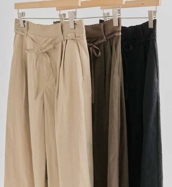  「サテンベルトパンツ」|チノ|