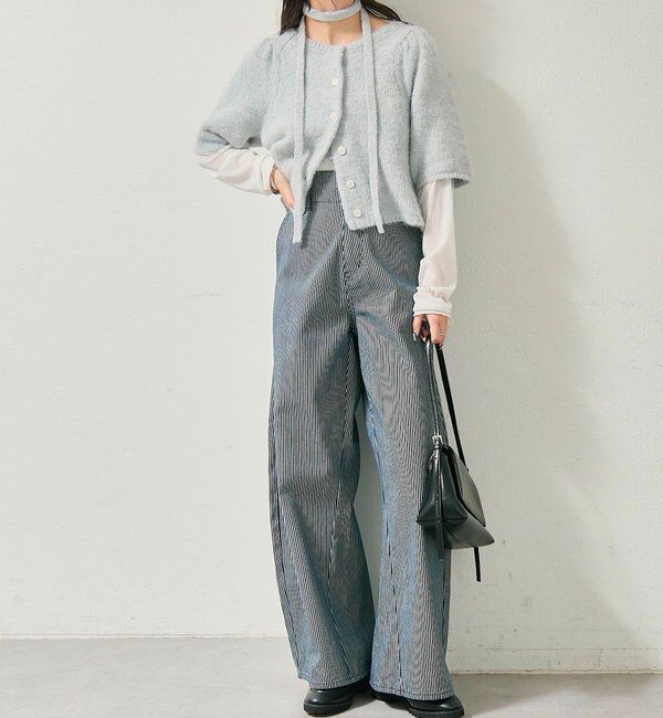  「【バックスタイルがポイント！新色ネイビー】バックシャンカーブデニム」|デニム|