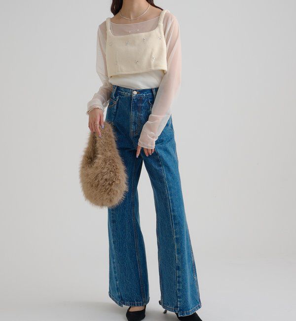  「ウールライク ビジュービスチェ」|シャツ・ブラウス|